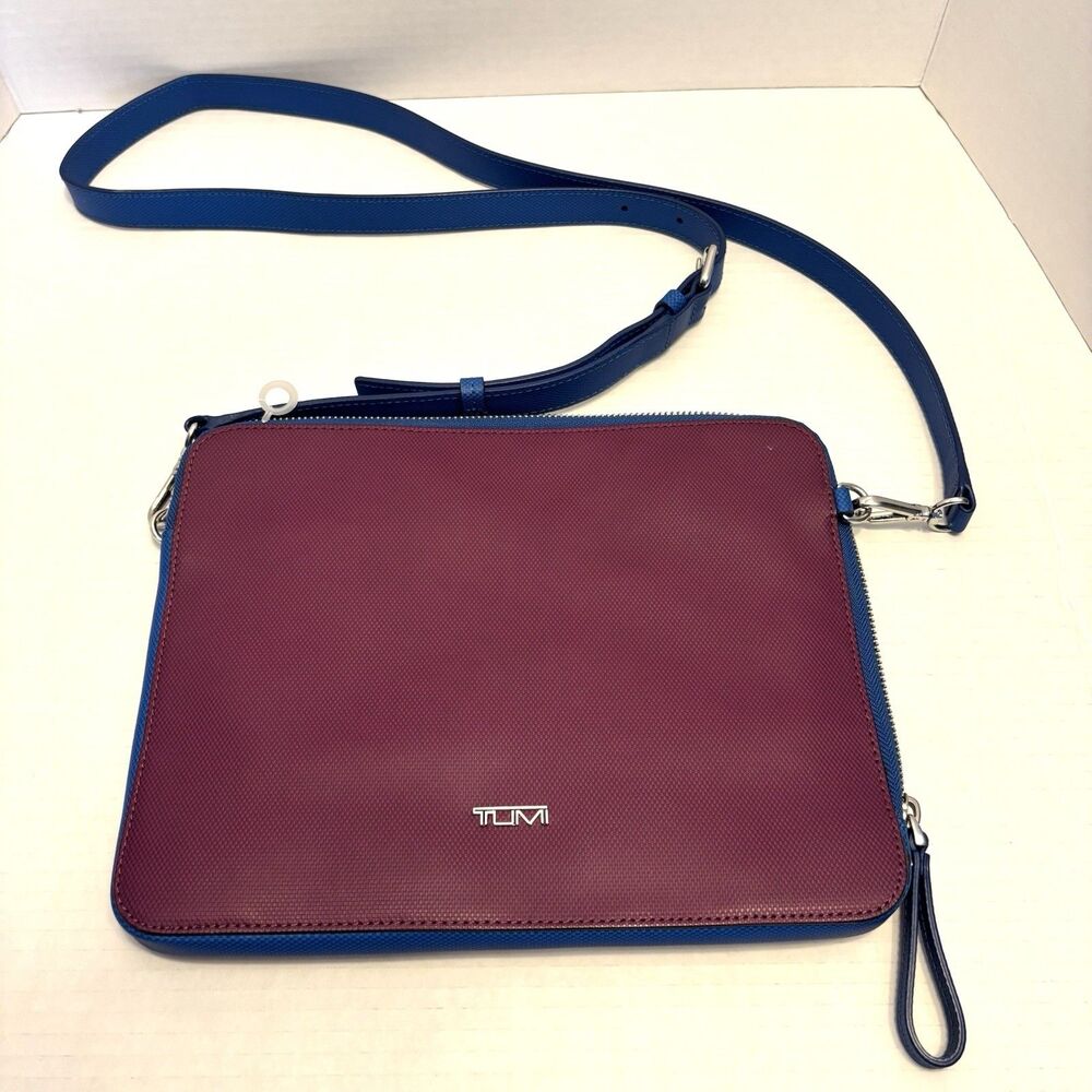 TUMI Crossbody for Tablet Slim Zip Top Carrying Case Travel Tote Bag Tech